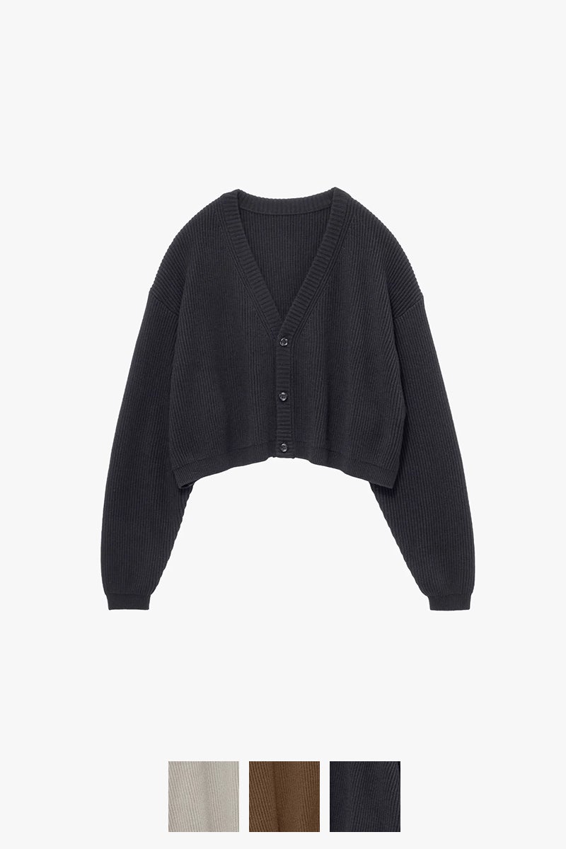 Graphpaper(グラフペーパー) Mercerized Fine Wool Short Cardigan マーセライズドファインウールショートカーディガン GL263-80552