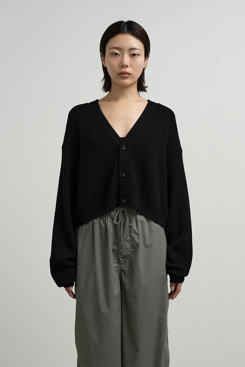 Graphpaper(グラフペーパー) Mercerized Fine Wool Short Cardigan マーセライズドファインウールショートカーディガン GL263-80552