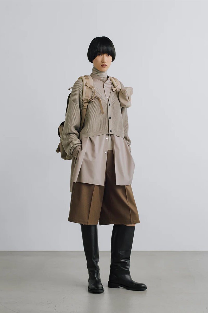 Graphpaper(グラフペーパー) Mercerized Fine Wool Short Cardigan マーセライズドファインウールショートカーディガン GL263-80552