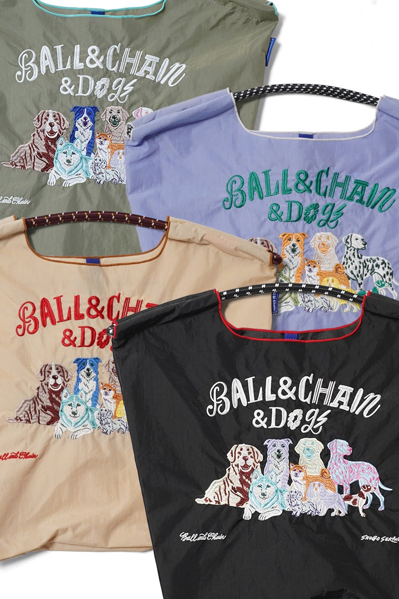 Ball & Chain(ボールアンドチェーン) S.BALL&CHAIN&DOGS(M) ショウゴセキネ ボールアンドチェーン＆ドッグス(M) ショッピングバック トートバッグ 323005