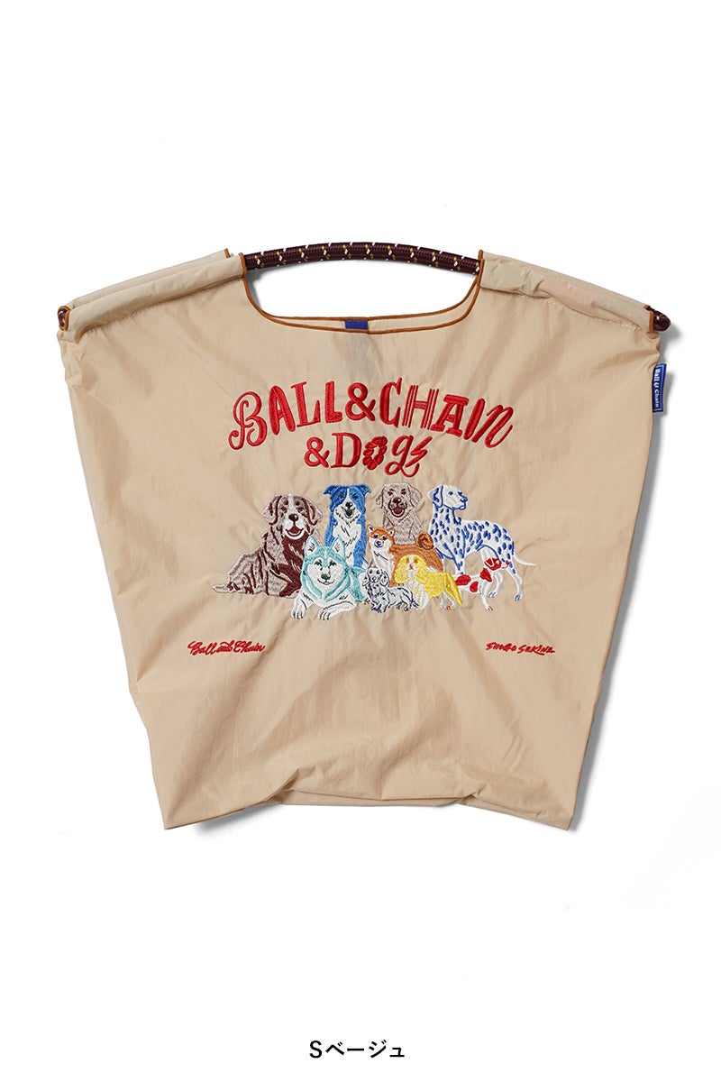 Ball & Chain(ボールアンドチェーン) S.BALL&CHAIN&DOGS(M) ショウゴセキネ ボールアンドチェーン＆ドッグス(M) ショッピングバック トートバッグ 323005