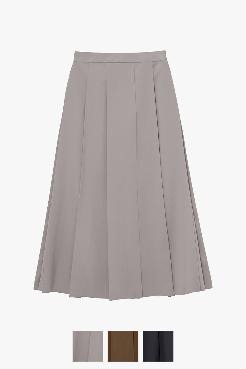 Graphpaper(グラフペーパー) Wool Ripstop Box Pleats Skirt ウールリップストップボックスプリーツスカート GL263-40485