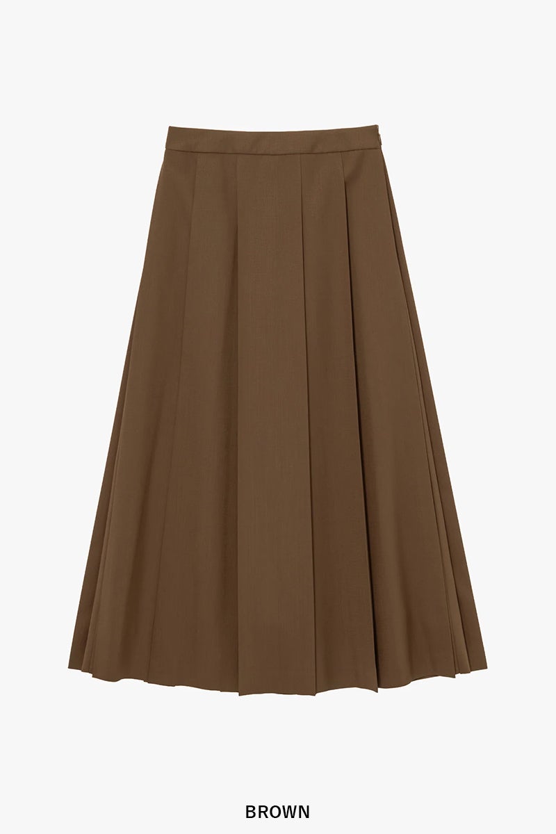 Graphpaper(グラフペーパー) Wool Ripstop Box Pleats Skirt ウールリップストップボックスプリーツスカート GL263-40485