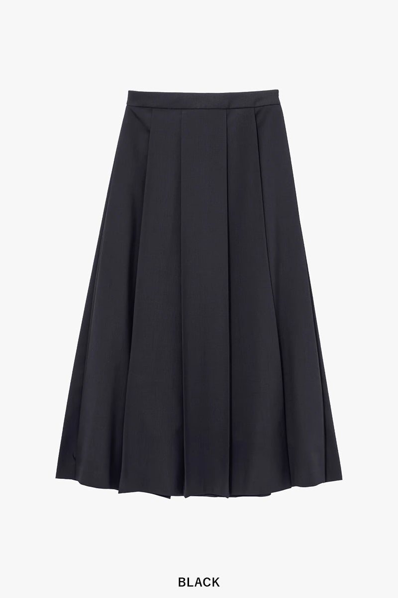 Graphpaper(グラフペーパー) Wool Ripstop Box Pleats Skirt ウールリップストップボックスプリーツスカート GL263-40485