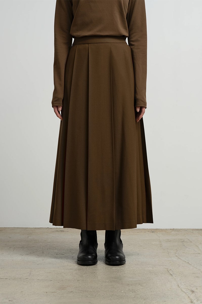 Graphpaper(グラフペーパー) Wool Ripstop Box Pleats Skirt ウールリップストップボックスプリーツスカート GL263-40485