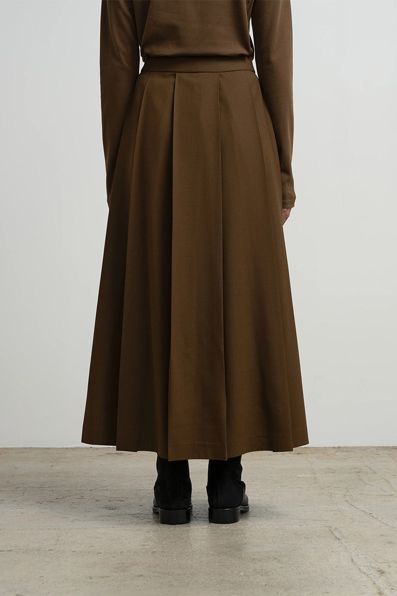 Graphpaper(グラフペーパー) Wool Ripstop Box Pleats Skirt ウールリップストップボックスプリーツスカート GL263-40485