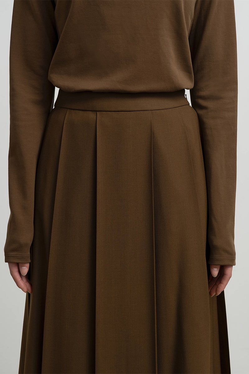 Graphpaper(グラフペーパー) Wool Ripstop Box Pleats Skirt ウールリップストップボックスプリーツスカート GL263-40485