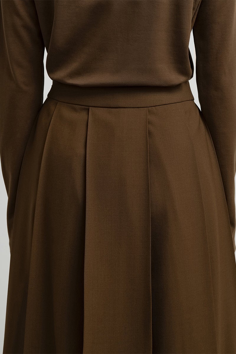 Graphpaper(グラフペーパー) Wool Ripstop Box Pleats Skirt ウールリップストップボックスプリーツスカート GL263-40485