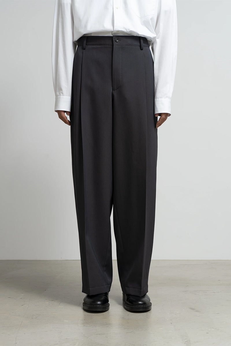 Graphpaper(グラフペーパー) Scale Off Wool Wide Slacks スケールオフウールワイドスラックス GM263-40184B