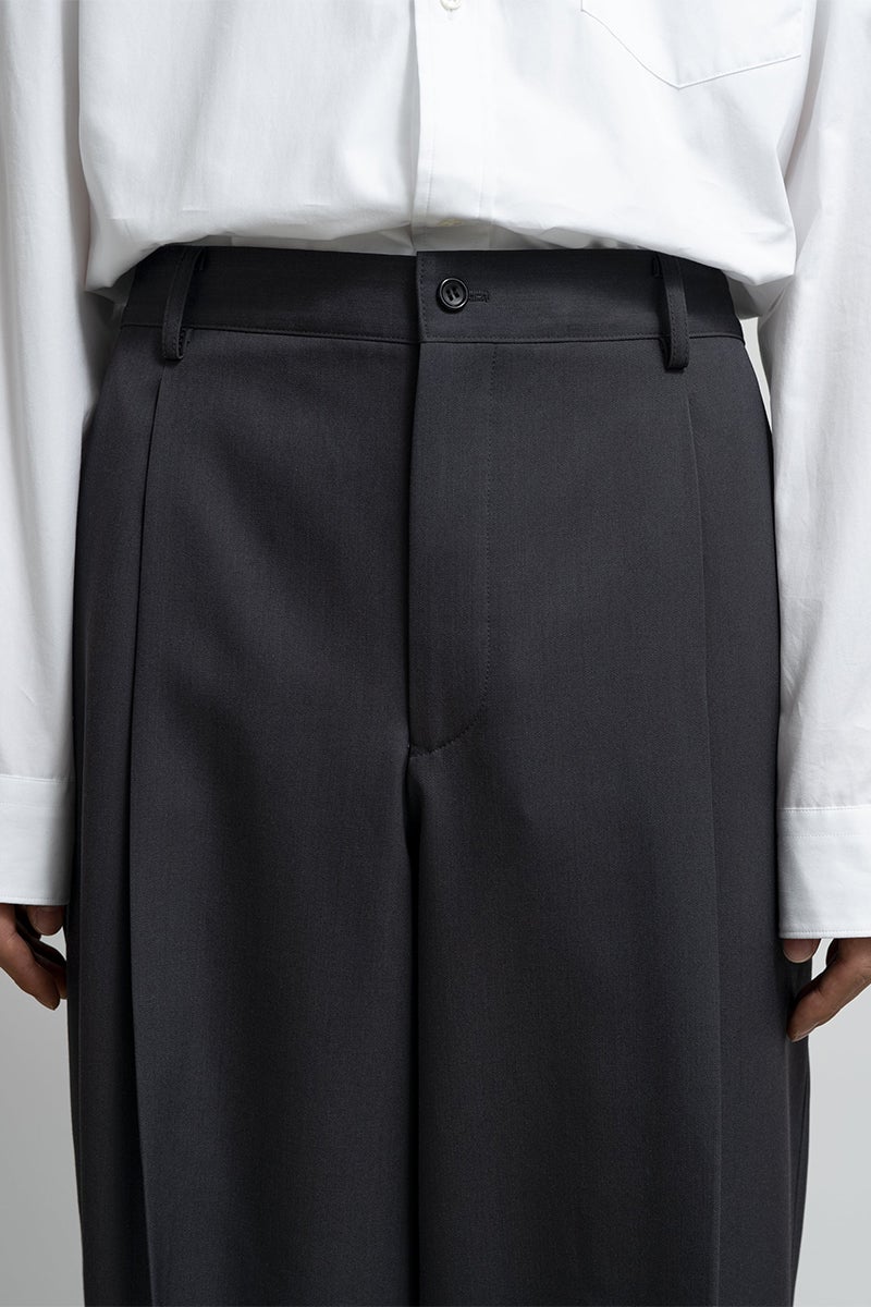 Graphpaper(グラフペーパー) Scale Off Wool Wide Slacks スケールオフウールワイドスラックス GM263-40184B