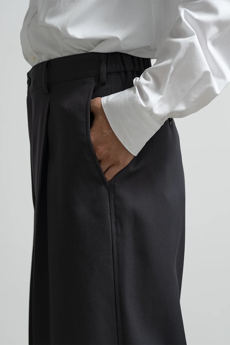 Graphpaper(グラフペーパー) Scale Off Wool Wide Slacks スケールオフウールワイドスラックス GM263-40184B