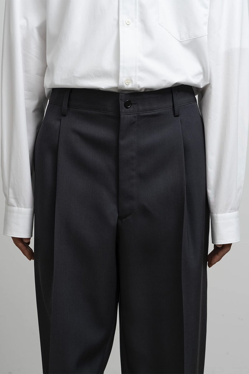 Graphpaper(グラフペーパー) Scale Off Wool Wide Tapered Slacks スケールオフウールワイドテーパードスラックス GM263-40192B