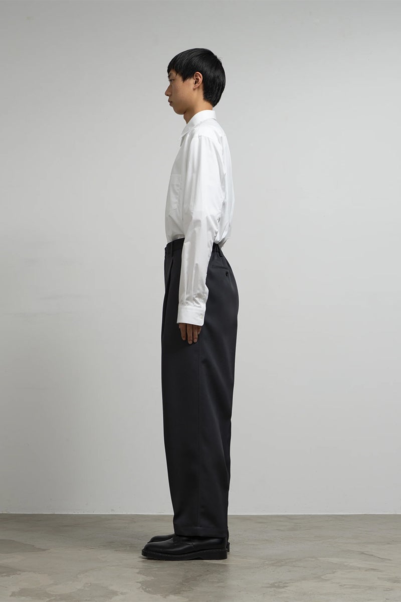 Graphpaper(グラフペーパー) Scale Off Wool Wide Tapered Slacks スケールオフウールワイドテーパードスラックス GM263-40192B