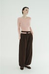 CLANE(クラネ) SLASH WAIST SWEAT PANTS スラッシュウエストスウェットパンツ 11110-7073