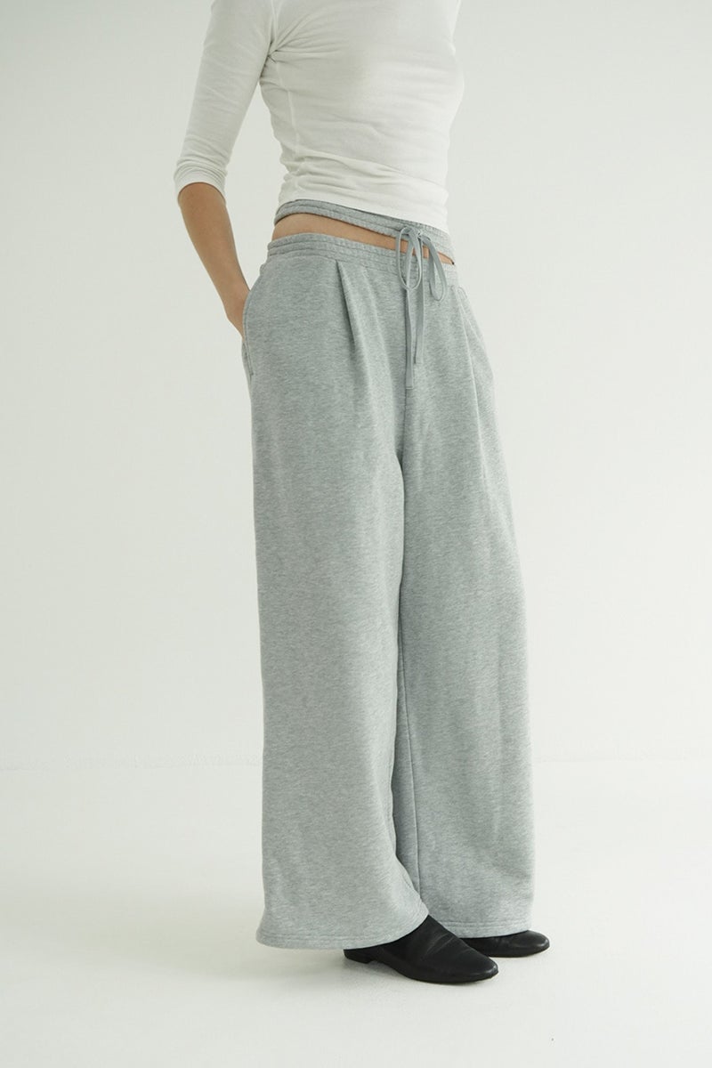 CLANE(クラネ) SLASH WAIST SWEAT PANTS スラッシュウエストスウェットパンツ 11110-7073
