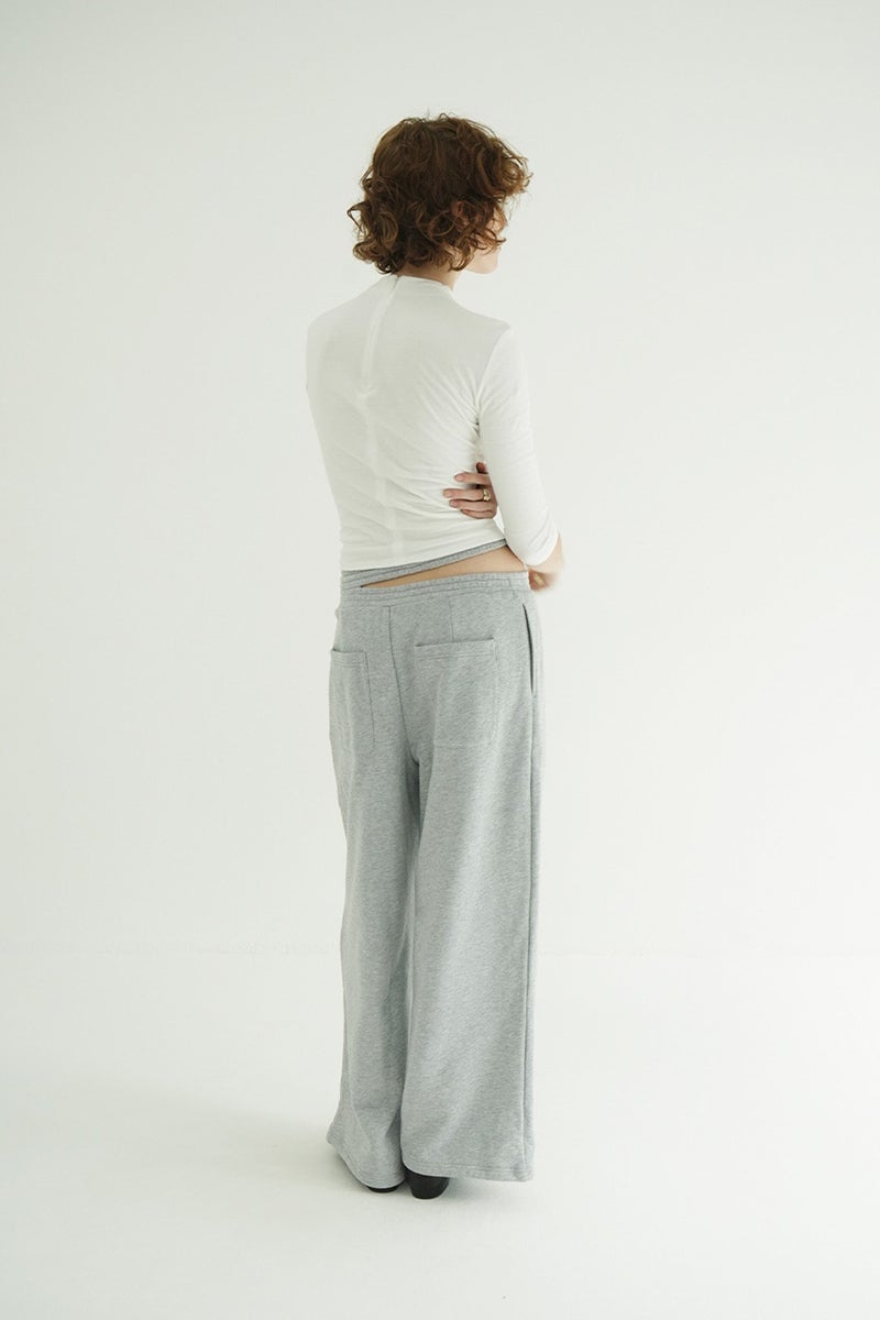 CLANE(クラネ) SLASH WAIST SWEAT PANTS スラッシュウエストスウェットパンツ 11110-7073