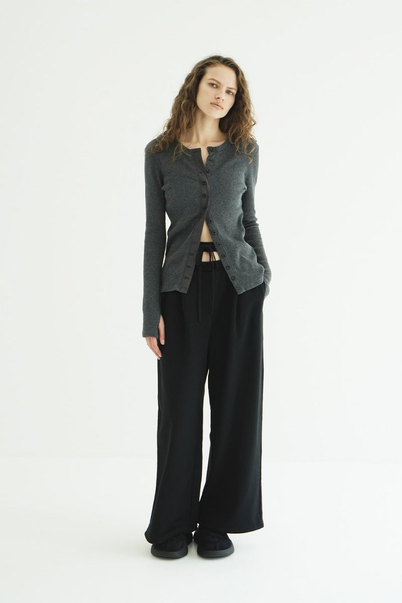 CLANE(クラネ) SLASH WAIST SWEAT PANTS スラッシュウエストスウェットパンツ 11110-7073