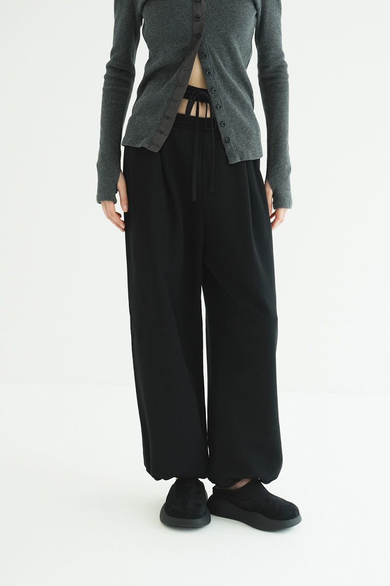CLANE(クラネ) SLASH WAIST SWEAT PANTS スラッシュウエストスウェットパンツ 11110-7073