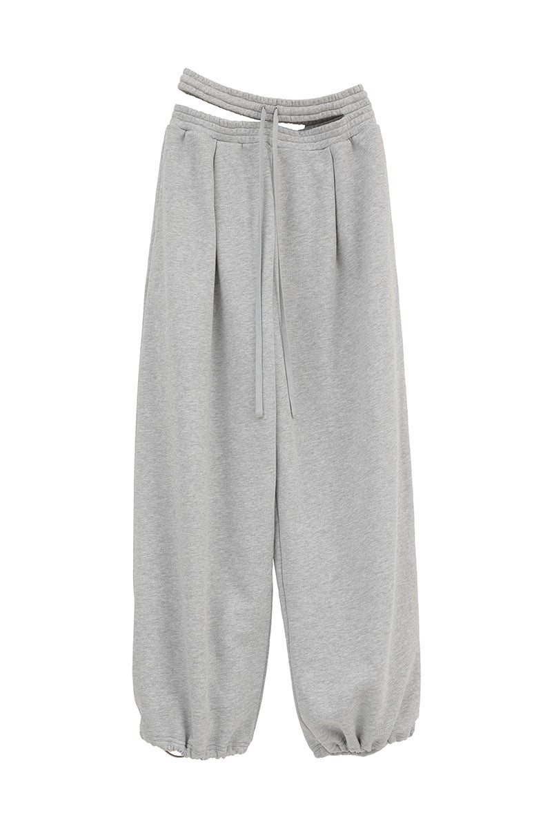CLANE(クラネ) SLASH WAIST SWEAT PANTS スラッシュウエストスウェットパンツ 11110-7073