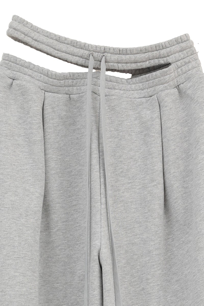 CLANE(クラネ) SLASH WAIST SWEAT PANTS スラッシュウエストスウェットパンツ 11110-7073