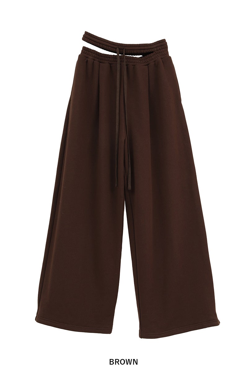CLANE(クラネ) SLASH WAIST SWEAT PANTS スラッシュウエストスウェットパンツ 11110-7073