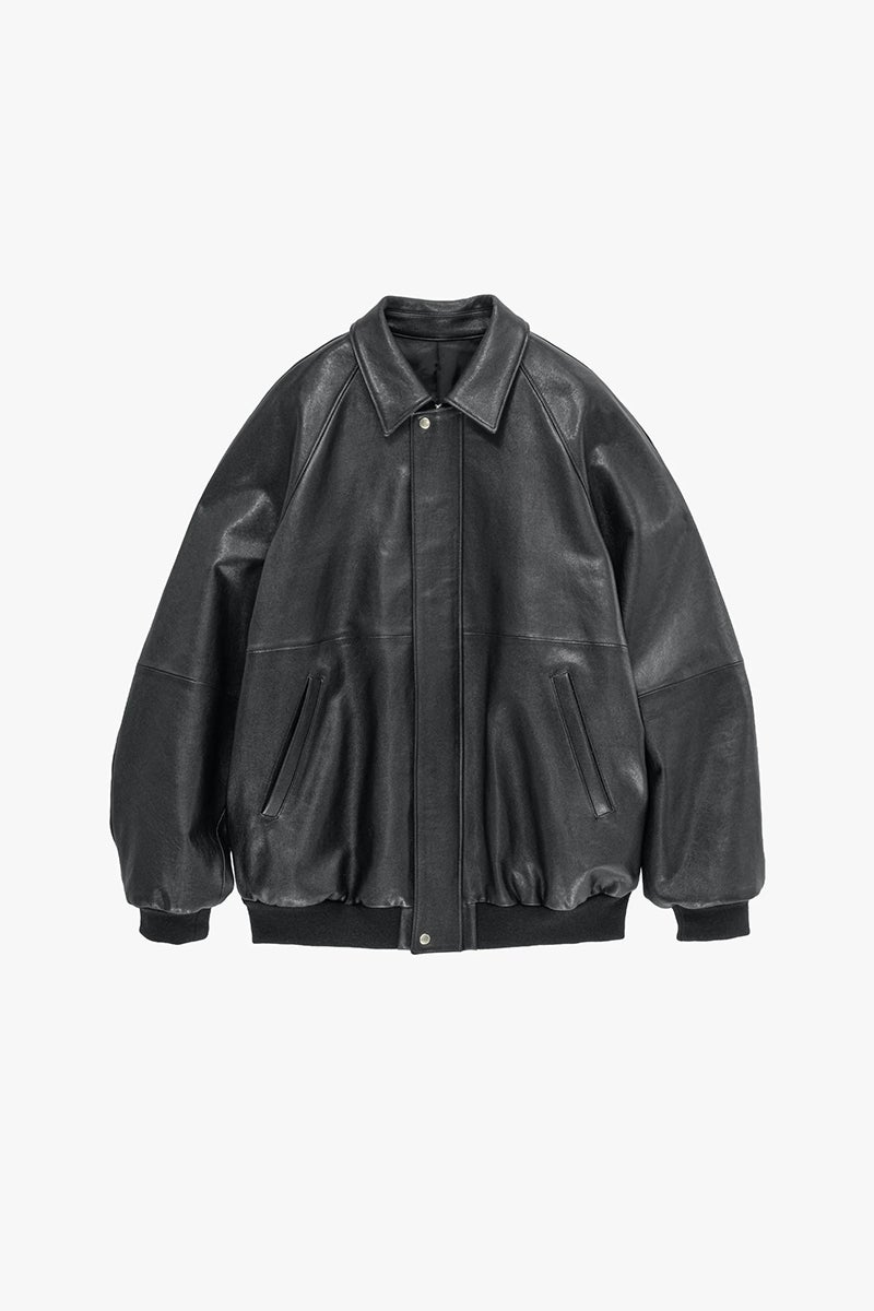 Graphpaper(グラフペーパー) Cow Leather Raglan Blouson カウレザーラグランブルゾン GU263-30320
