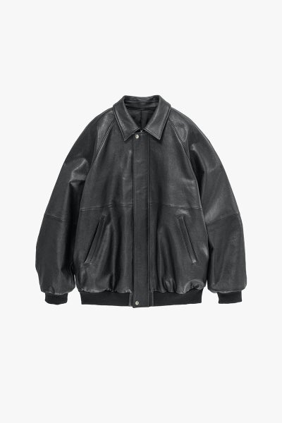 Graphpaper(グラフペーパー) Cow Leather Raglan Blouson カウレザーラグランブルゾン GU263-30320