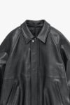 Graphpaper(グラフペーパー) Cow Leather Raglan Blouson カウレザーラグランブルゾン GU263-30320