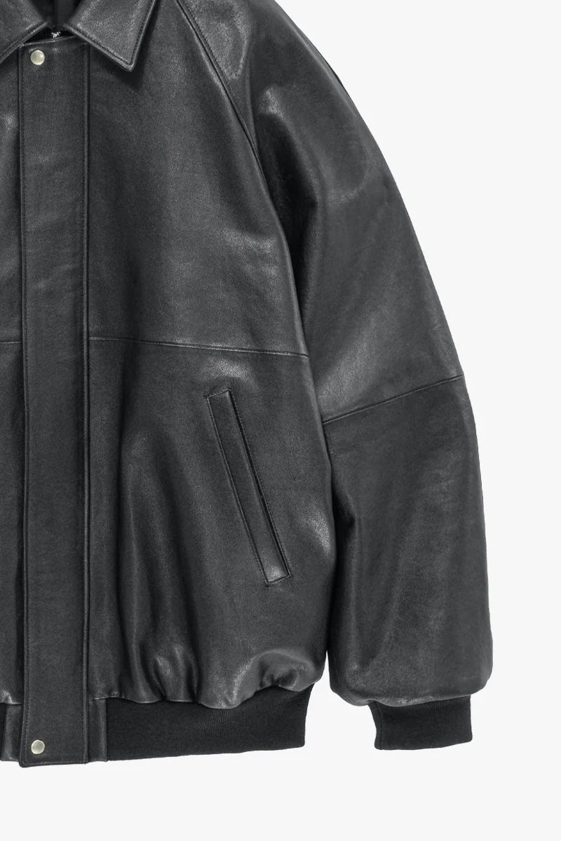 Graphpaper(グラフペーパー) Cow Leather Raglan Blouson カウレザーラグランブルゾン GU263-30320