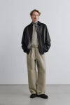 Graphpaper(グラフペーパー) Cow Leather Raglan Blouson カウレザーラグランブルゾン GU263-30320