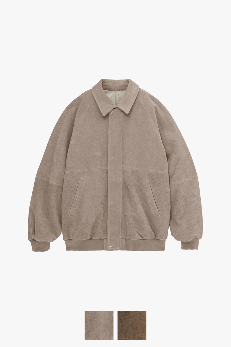 Graphpaper(グラフペーパー) Hairy Suede Raglan Blouson ヘアリースエードラグランブルゾン GU263-30324