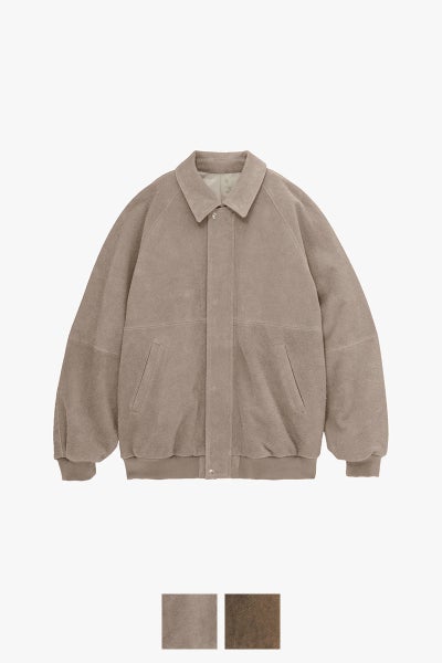 Graphpaper(グラフペーパー) Hairy Suede Raglan Blouson ヘアリースエードラグランブルゾン GU263-30324