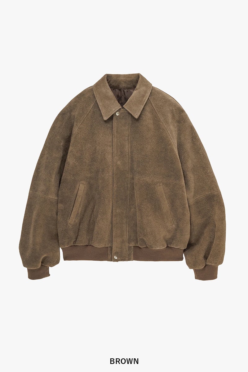 Graphpaper(グラフペーパー) Hairy Suede Raglan Blouson ヘアリースエードラグランブルゾン GU263-30324