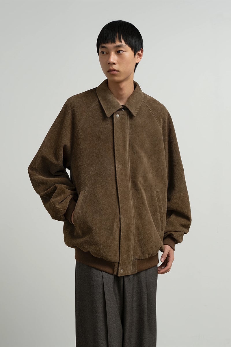 Graphpaper(グラフペーパー) Hairy Suede Raglan Blouson ヘアリースエードラグランブルゾン GU263-30324