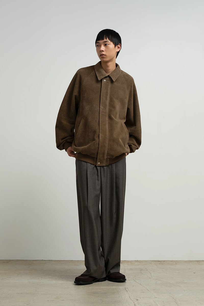 Graphpaper(グラフペーパー) Hairy Suede Raglan Blouson ヘアリースエードラグランブルゾン GU263-30324
