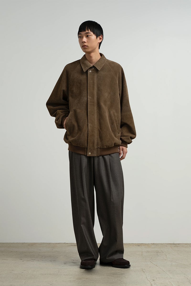 Graphpaper(グラフペーパー) Hairy Suede Raglan Blouson ヘアリースエードラグランブルゾン GU263-30324