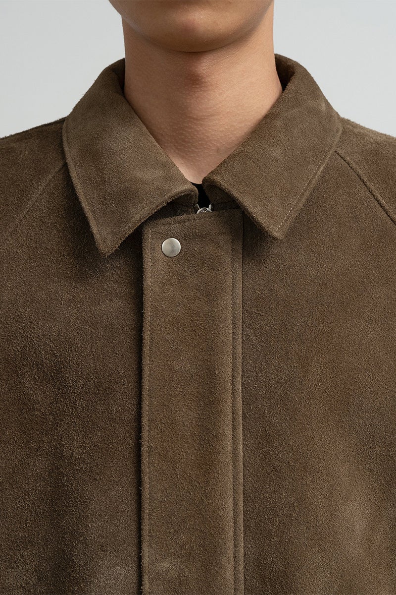 Graphpaper(グラフペーパー) Hairy Suede Raglan Blouson ヘアリースエードラグランブルゾン GU263-30324