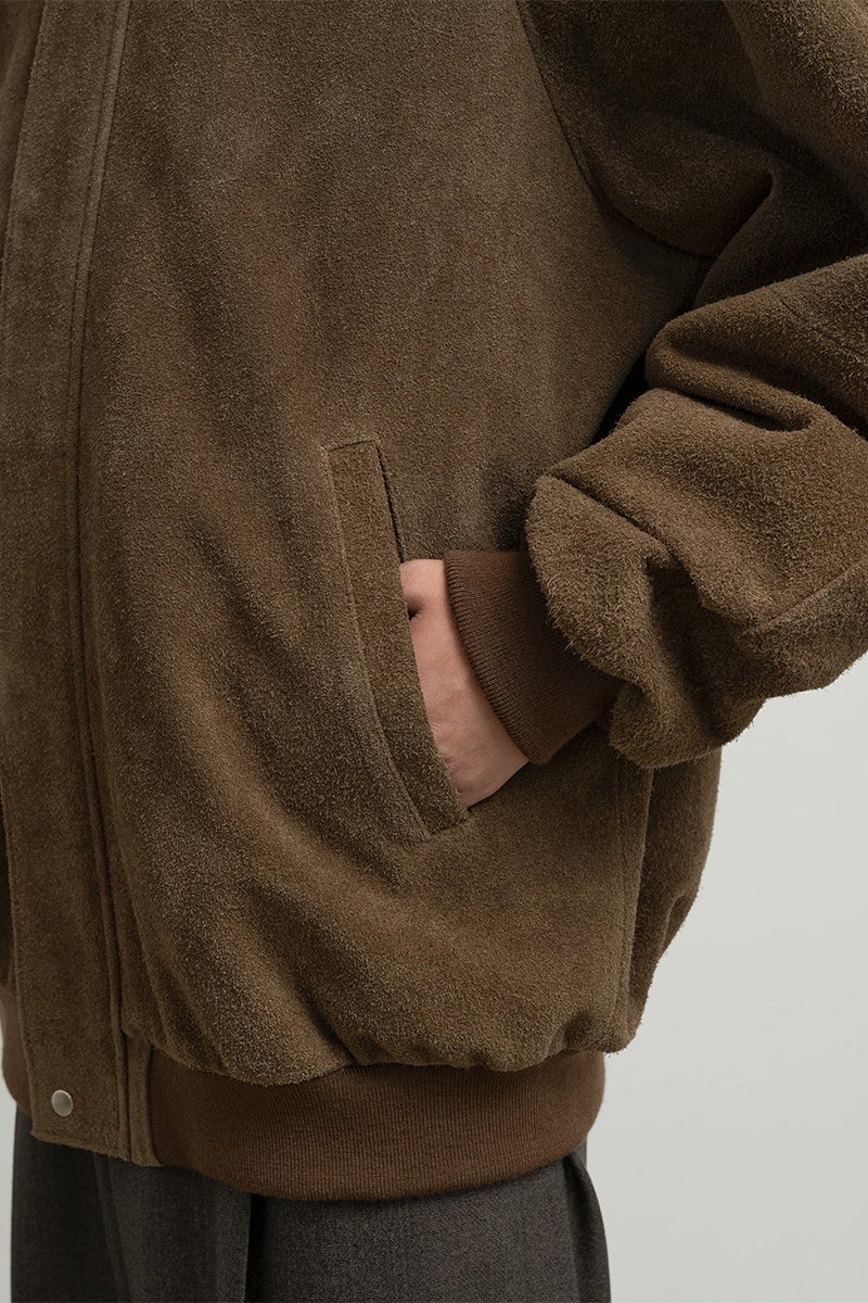 Graphpaper(グラフペーパー) Hairy Suede Raglan Blouson ヘアリースエードラグランブルゾン GU263-30324