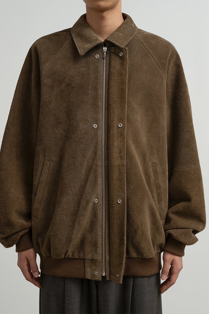 Graphpaper(グラフペーパー) Hairy Suede Raglan Blouson ヘアリースエードラグランブルゾン GU263-30324