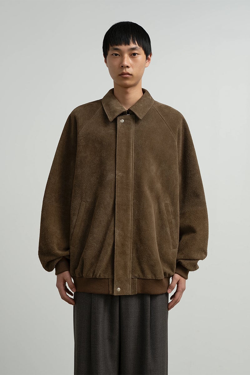 Graphpaper(グラフペーパー) Hairy Suede Raglan Blouson ヘアリースエードラグランブルゾン GU263-30324