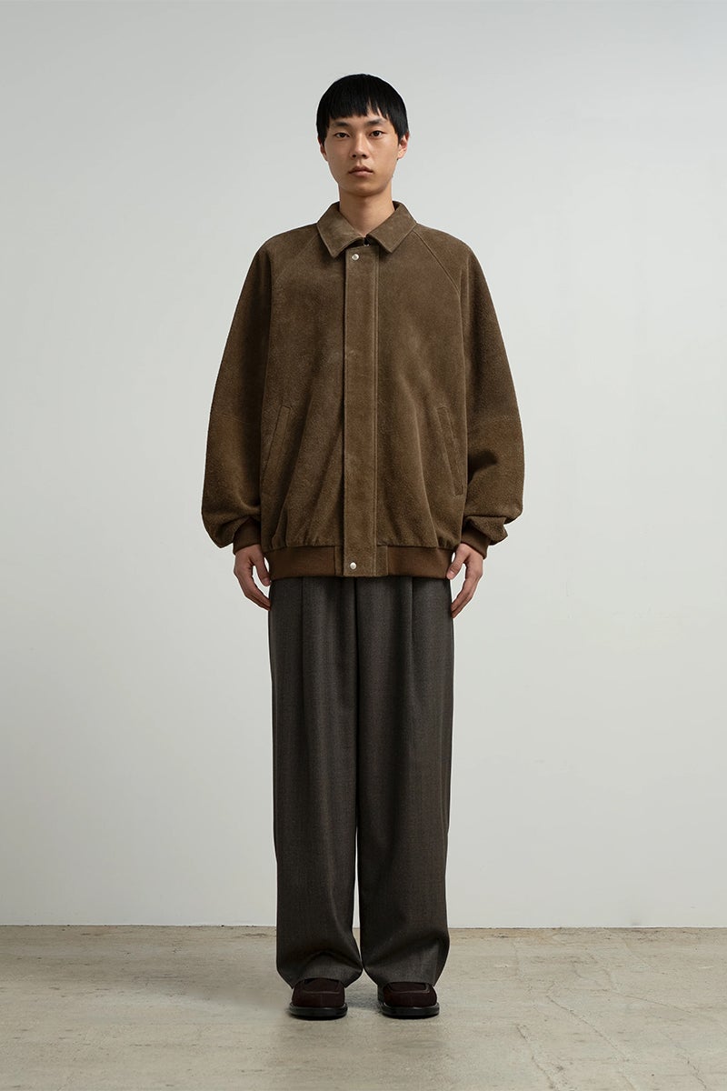 Graphpaper(グラフペーパー) Hairy Suede Raglan Blouson ヘアリースエードラグランブルゾン GU263-30324