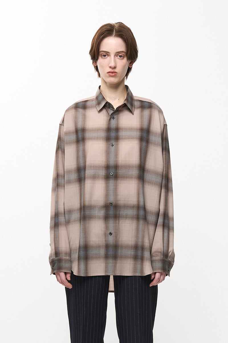 JUHA(ユハ) LIGHTWEIGHT OMBRE CHECK SHIRT ライトウェイトオンブレチェックシャツ 10240702-4