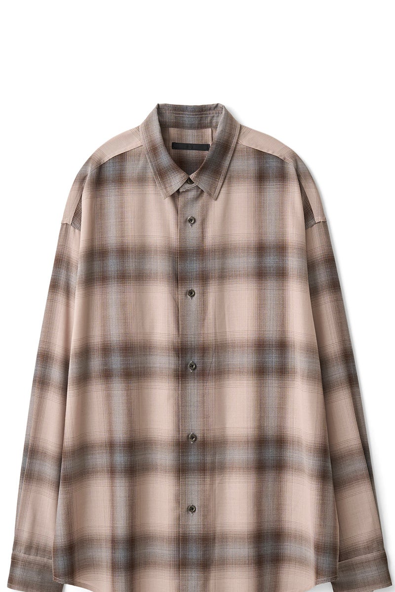 JUHA(ユハ) LIGHTWEIGHT OMBRE CHECK SHIRT ライトウェイトオンブレチェックシャツ 10240702-4