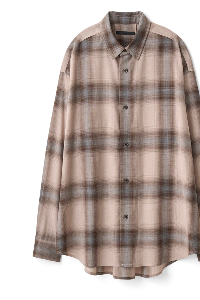 JUHA(ユハ) LIGHTWEIGHT OMBRE CHECK SHIRT ライトウェイトオンブレチェックシャツ 10240702-4