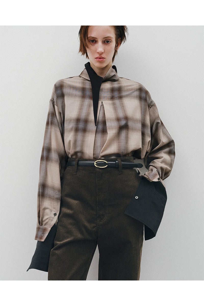 JUHA(ユハ) LIGHTWEIGHT OMBRE CHECK SHIRT ライトウェイトオンブレチェックシャツ 10240702-4