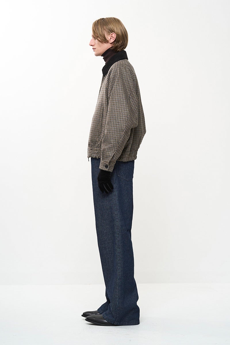 JUHA(ユハ) CHECK RAGLAN BOMBER JACKET チェックラグランボンバージャケット 10240202-2