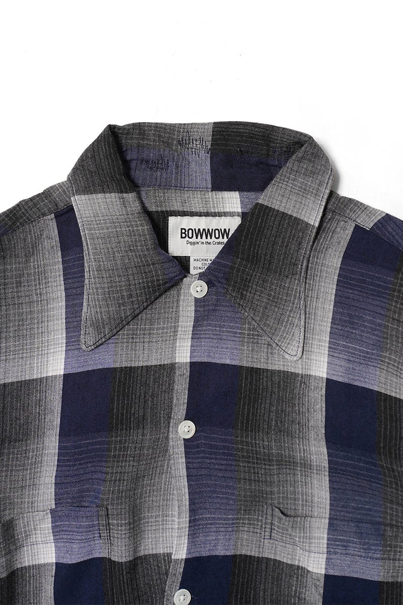 BOWWOW(バウワウ) CHECK RAYON SHIRT チェックレーヨンシャツ BWU-CRS