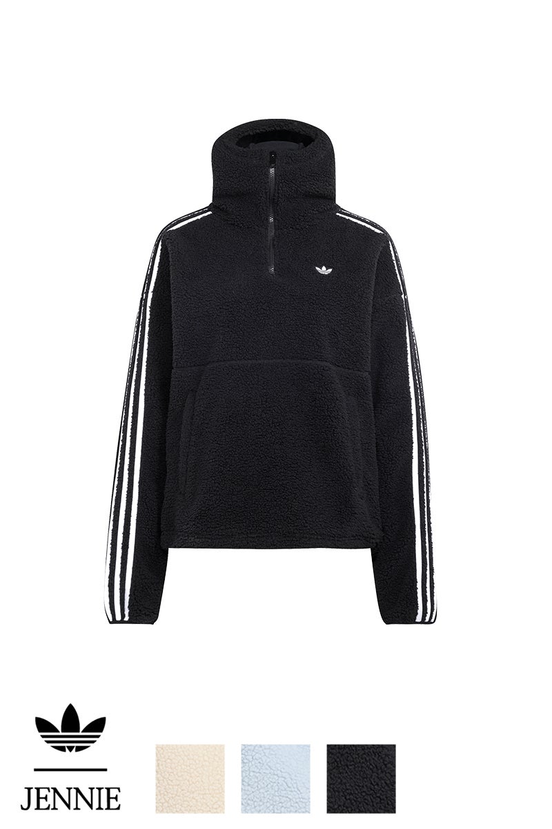 ADIDAS × JENNIE(アディダス×ジェニー) adidas Originals(アディダス オリジナルス) POLAR FLEECE 1/4 ZIP HOODIE JACKET ジップフーデッドフリースジャケット CC807