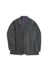 saby(サバイ) THROAT TAB 2B JACKET - Bishu Japan Flow dyeing FAB - スロートタブ2ボタンジャケット 尾州フロウダイイング 26A-021424