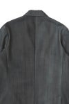 saby(サバイ) THROAT TAB 2B JACKET - Bishu Japan Flow dyeing FAB - スロートタブ2ボタンジャケット 尾州フロウダイイング 26A-021424